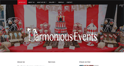 Desktop Screenshot of harmoniousevents.net